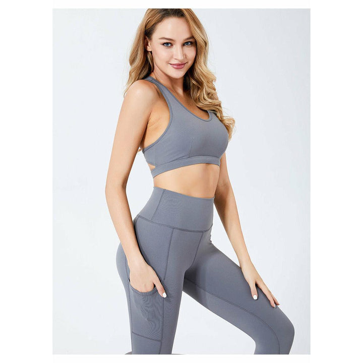 GYM-YOGA LEGGINGS WITH SIDE POCKET AND TOPS SET - PADMAAUK