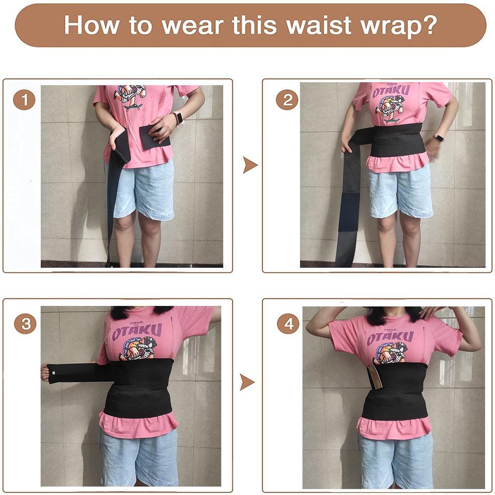 How to wrap your waist band  Waist Training Wrap Walk Through